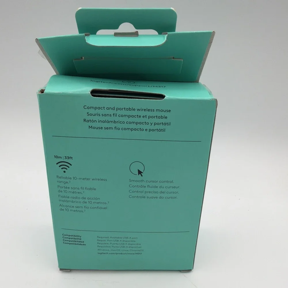 Logitech M317 Wireless Mouse, 2.4 GHz with USB Receiver, 1000 DPI Optical Tracki